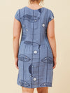 BOTTEGA MODA FISH PRINT LINEN DRESS