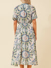 CAROLINE K MORGAN PRINTED MIDI DRESS