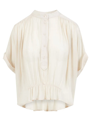 COSTER LOOSE ELASTIC FRONT SHIRT