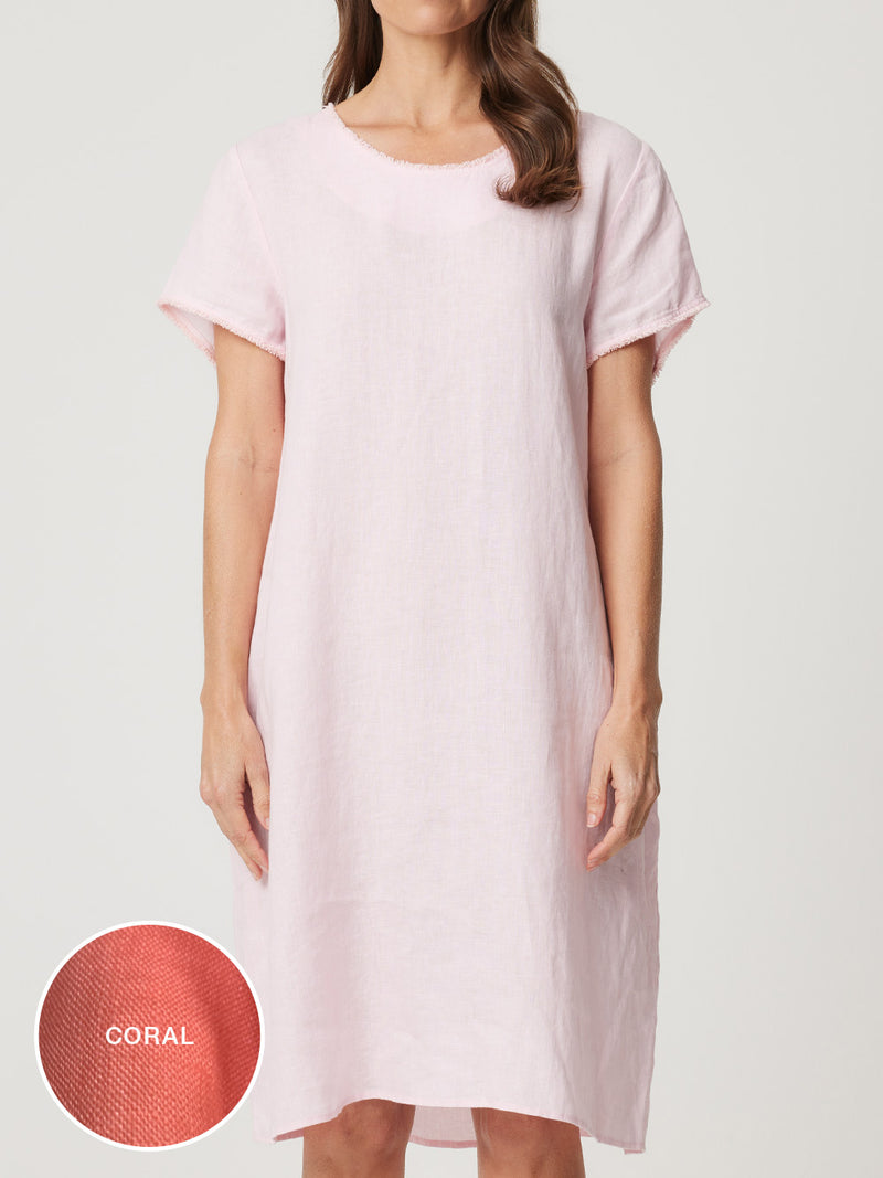 ENNI LINEN SHIFT DRESS