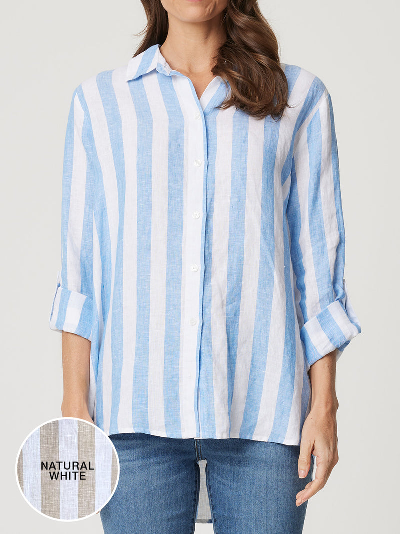 ENNI LINEN STRIPE SHIRT