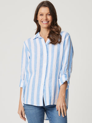 ENNI LINEN STRIPE SHIRT