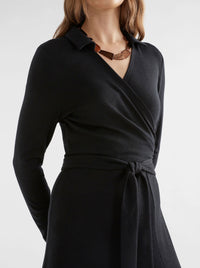 ELK MERINO WOOL WRAP DRESS