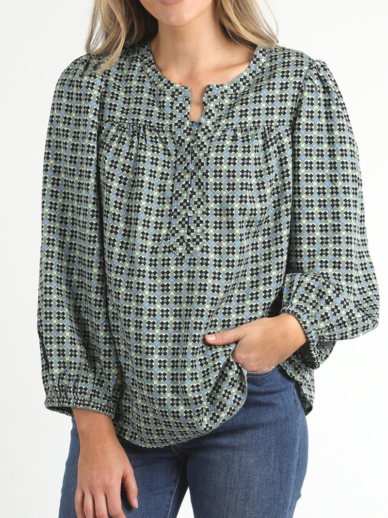 ELM TILE GEO BLOUSE