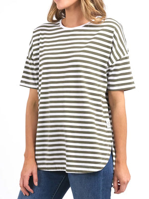 ELM LAUREN SHORT SLEEVE STRIPE TEE