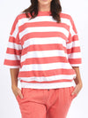 ELM MAZIE BLOCK STRIPE SWEAT