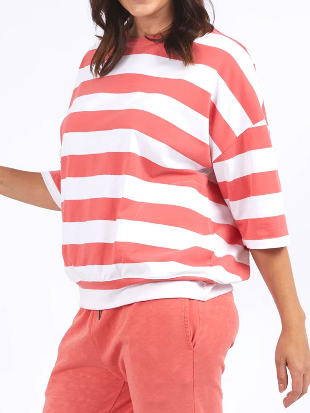 ELM MAZIE BLOCK STRIPE SWEAT