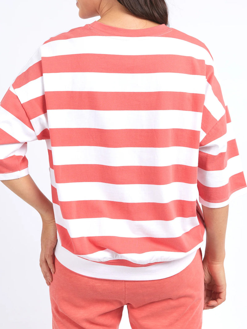 ELM MAZIE BLOCK STRIPE SWEAT