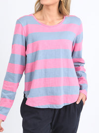 ELM SPRITZ STRIPE LONG SLEEVE TEE