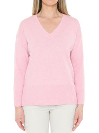 JUMP V NECK RIB DETAIL KNIT