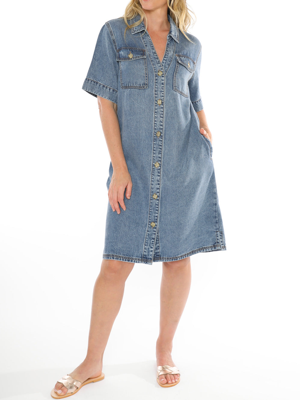 JUMP DENIM DRESS