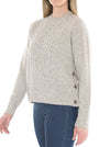 JUMP FLECK SIDE BUTTON KNIT