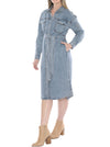 JUMP SOFT DENIM TIE DRESS