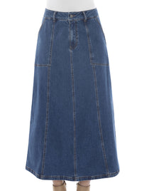 JUMP DENIM PANEL SKIRT