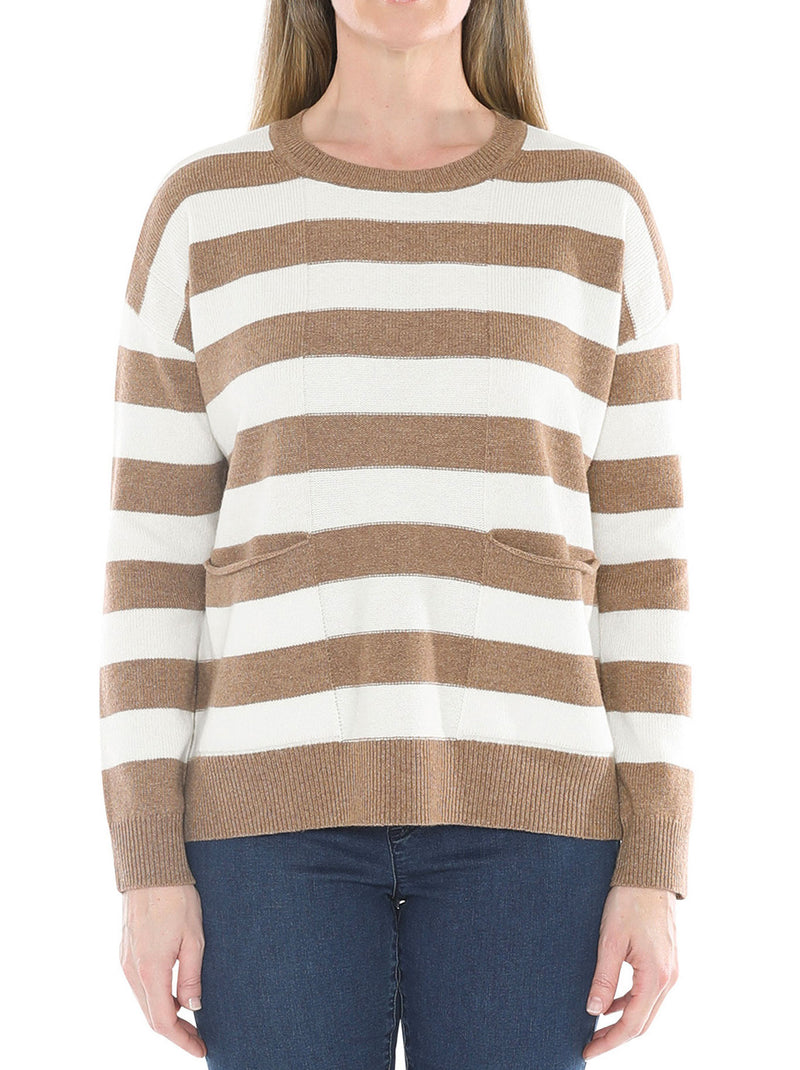 JUMP PANEL STRIPE KNIT