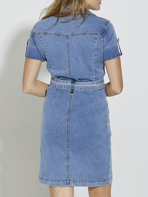 NEW LONDON ARGYLL DENIM TRENCH DRESS