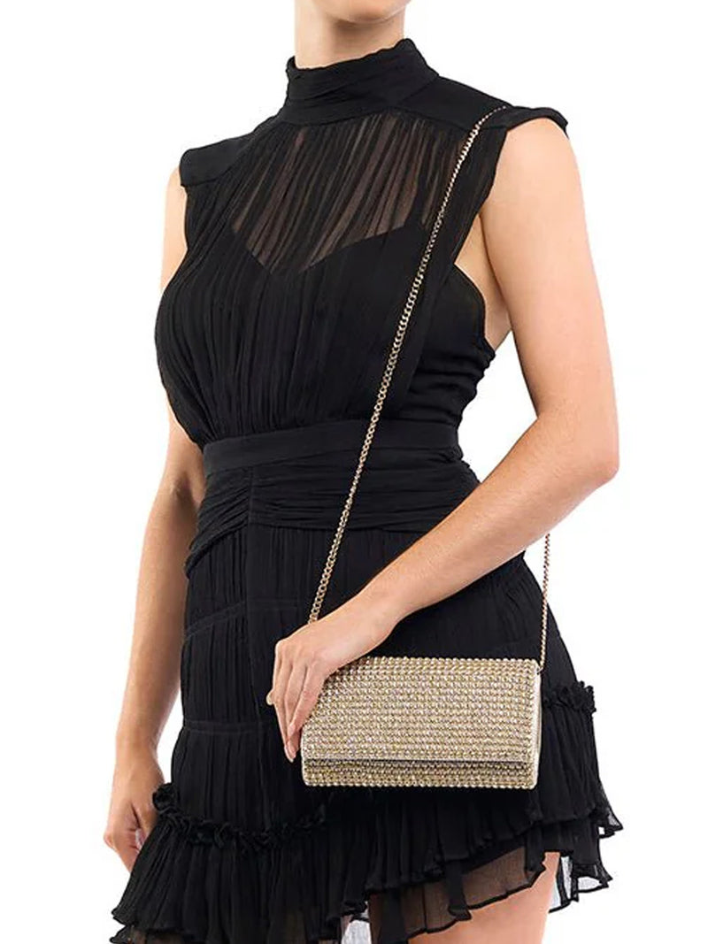 OLGA BERG MARIANA CRYSTAL CLUTCH