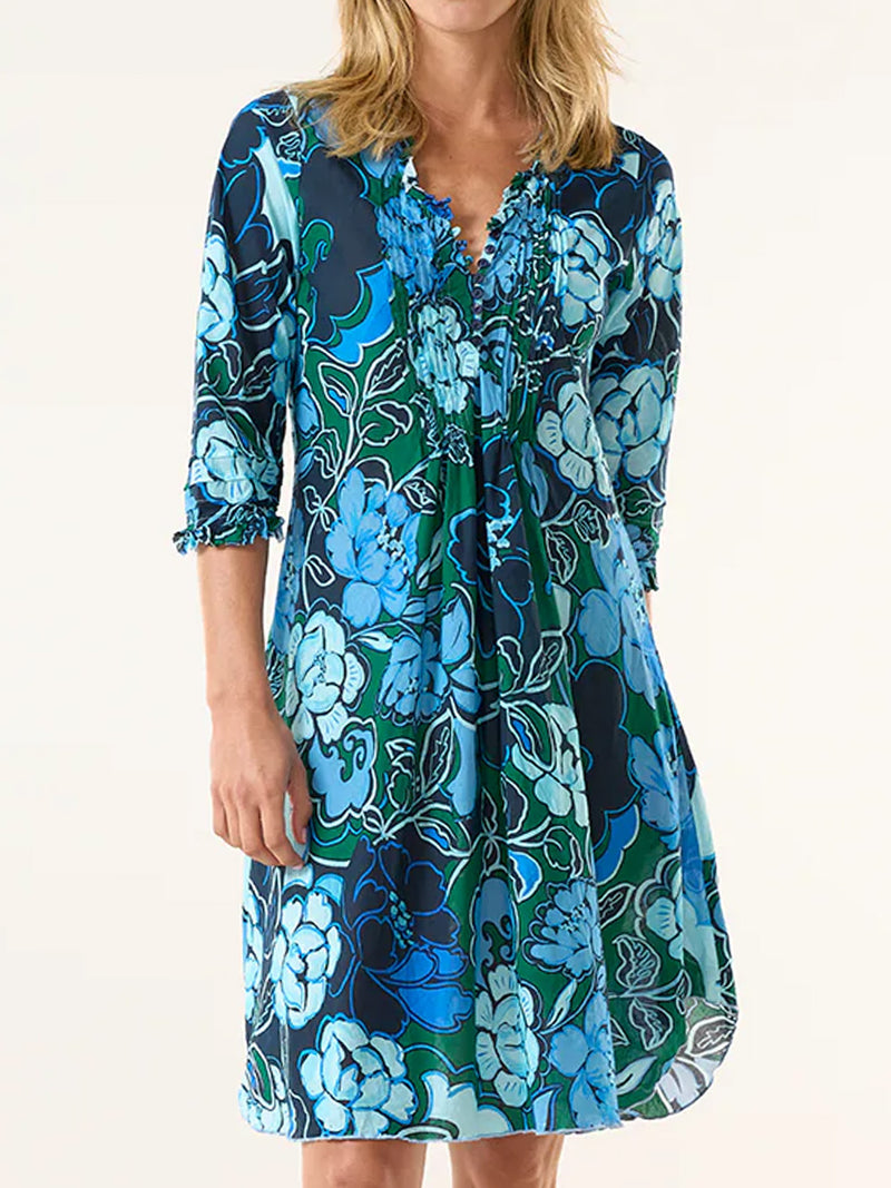 ONE SEASON LEFKADA MIDI POPPY DRESS