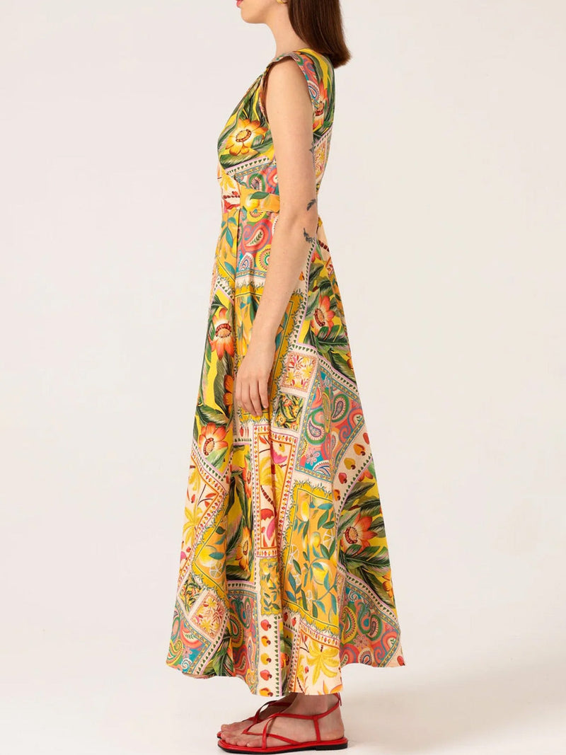 SACHA DRAKE CANARY MAXI WRAP DRESS