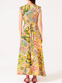 SACHA DRAKE CANARY MAXI WRAP DRESS