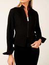 SACHA DRAKE FRONT ZIP PEPLUM JACKET