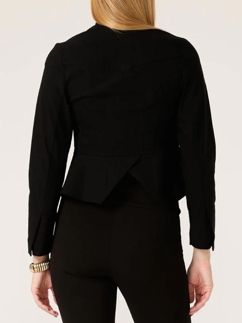 SACHA DRAKE FRONT ZIP PEPLUM JACKET