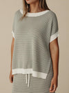 TALAMAYA LATTICE SHORT SLEEVE PULLOVER