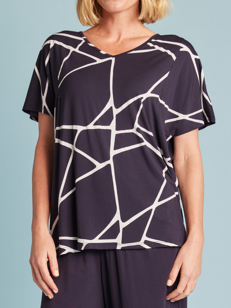 TANI MARBLE IVY SWING TEE