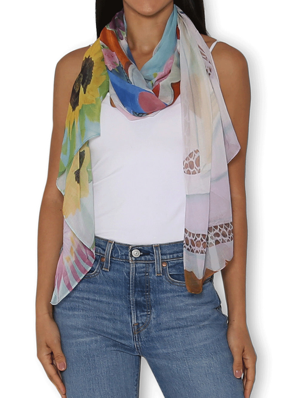 THE ARTISTS LABEL FLOWERING BEAUTY SCARF