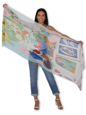 THE ARTISTS LABEL FLOWERING BEAUTY SCARF