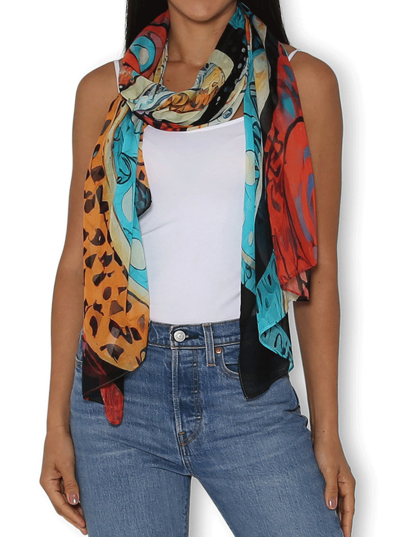 THE ARTISTS LABEL PSYCHEDELIC PAISLEY SCARF