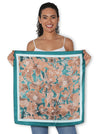 THE ARTISTS LABEL ORCHID INK SILK SQUARE SCARF