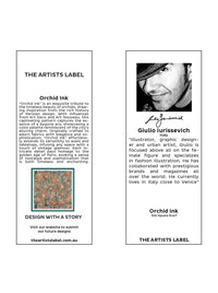 THE ARTISTS LABEL ORCHID INK SILK SQUARE SCARF