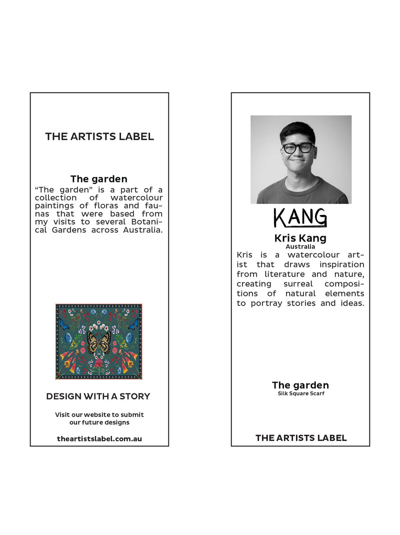 THE ARTISTS LABEL THE GARDEN SILK SQUARE SCARF