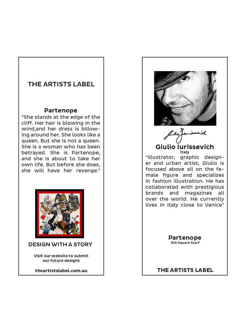 THE ARTISTS LABEL PARTENOPE SILK SQUARE SCARF