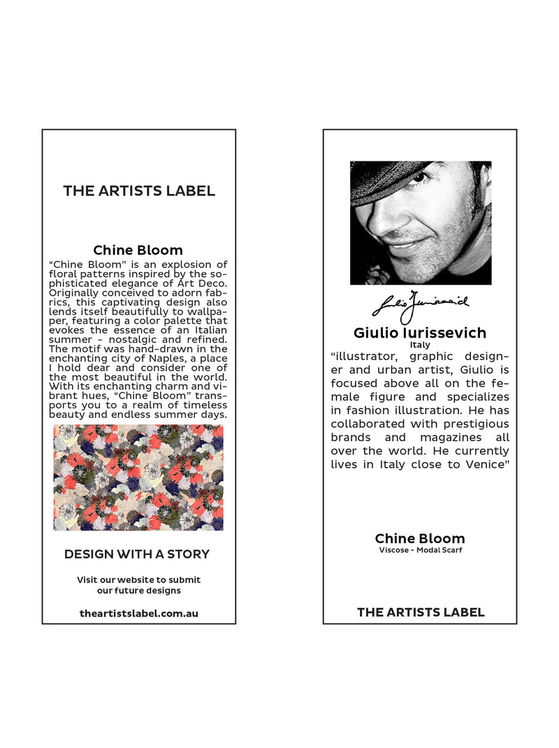 THE ARTISTS LABEL CHINE BLOOM SCARF