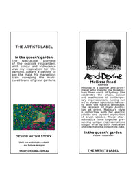 THE ARTISTS LABEL IN THE QUEENS GARDEN SCARF