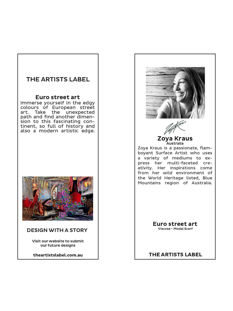 THE ARTISTS LABEL EURO STREET ART SCARF