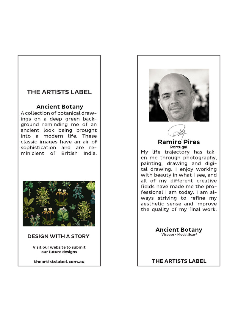 THE ARTISTS LABEL ANCIENT BOTANY SCARF