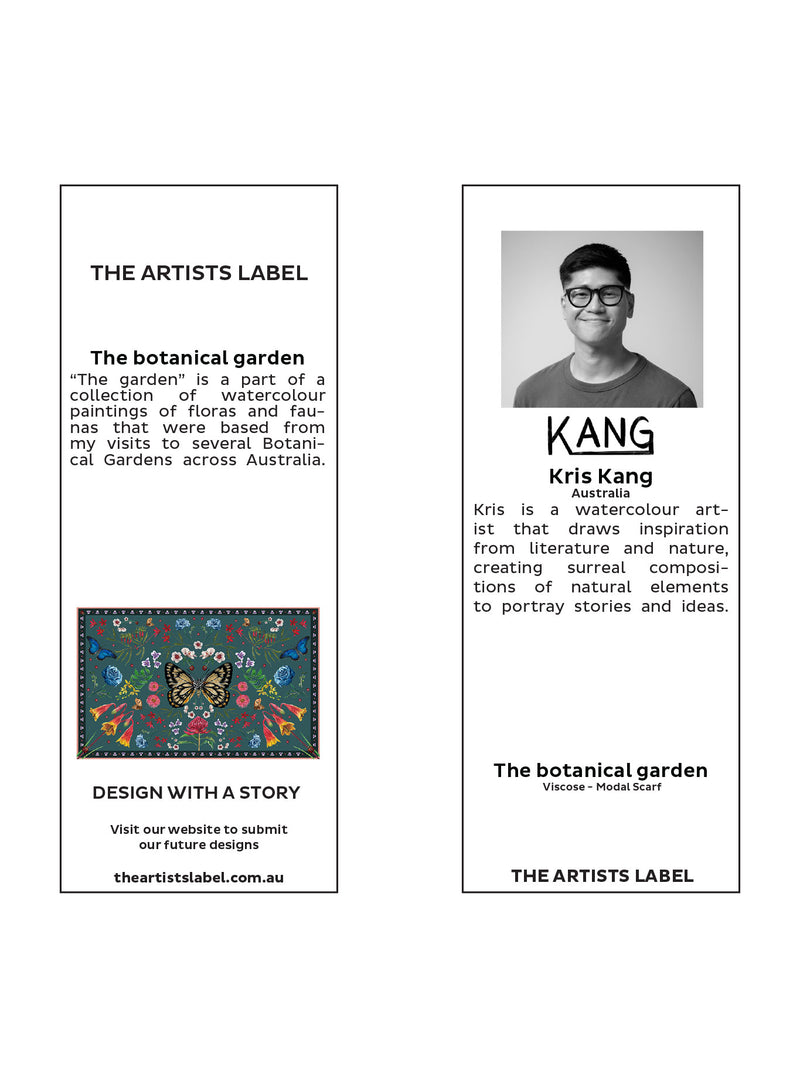 THE ARTISTS LABEL THE BOTANICAL GARDEN SCARF