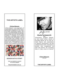 THE ARTISTS LABEL CHINE BLOOM SILK SCARF