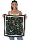 THE ARTISTS LABEL ANCIENT BOTANY SQUARE SILK SCARF