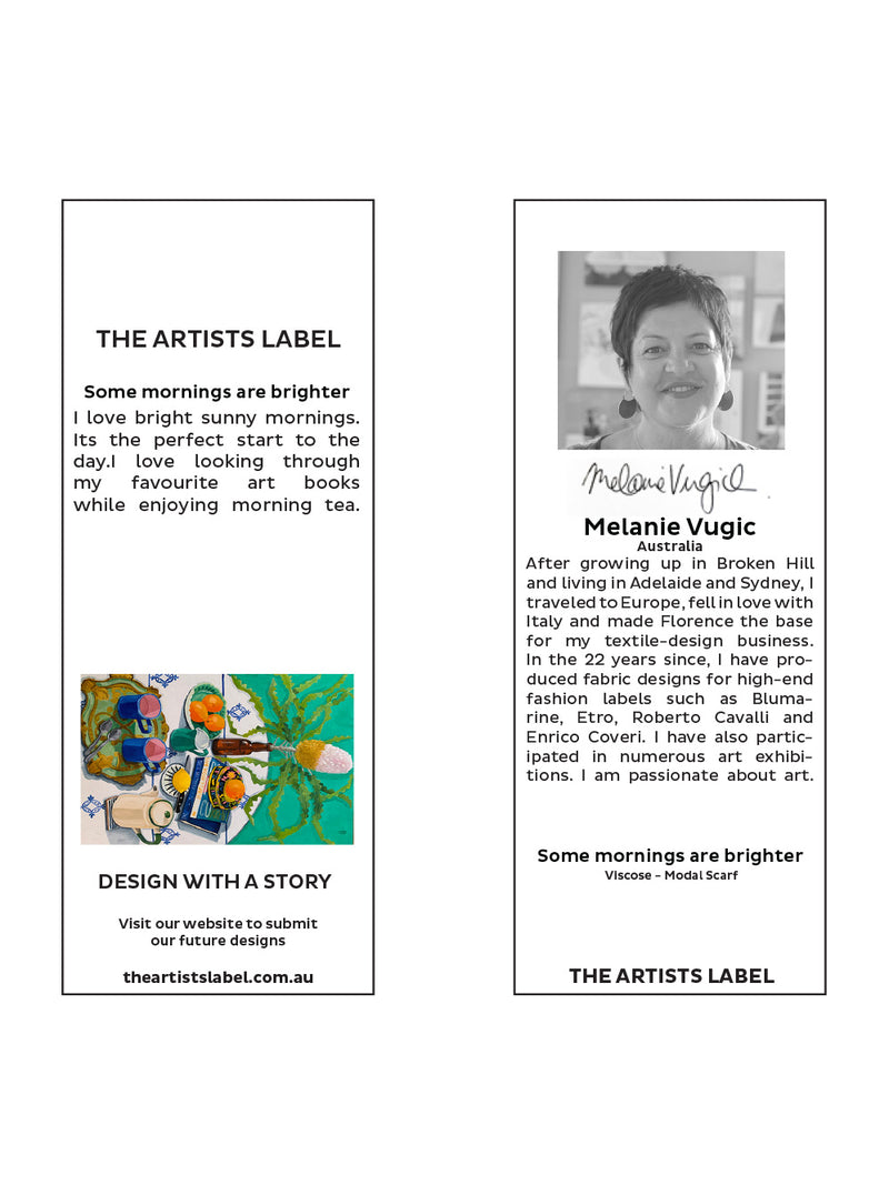 THE ARTISTS LABEL SOME MORNINGS ARE BRIGHTER SCARF