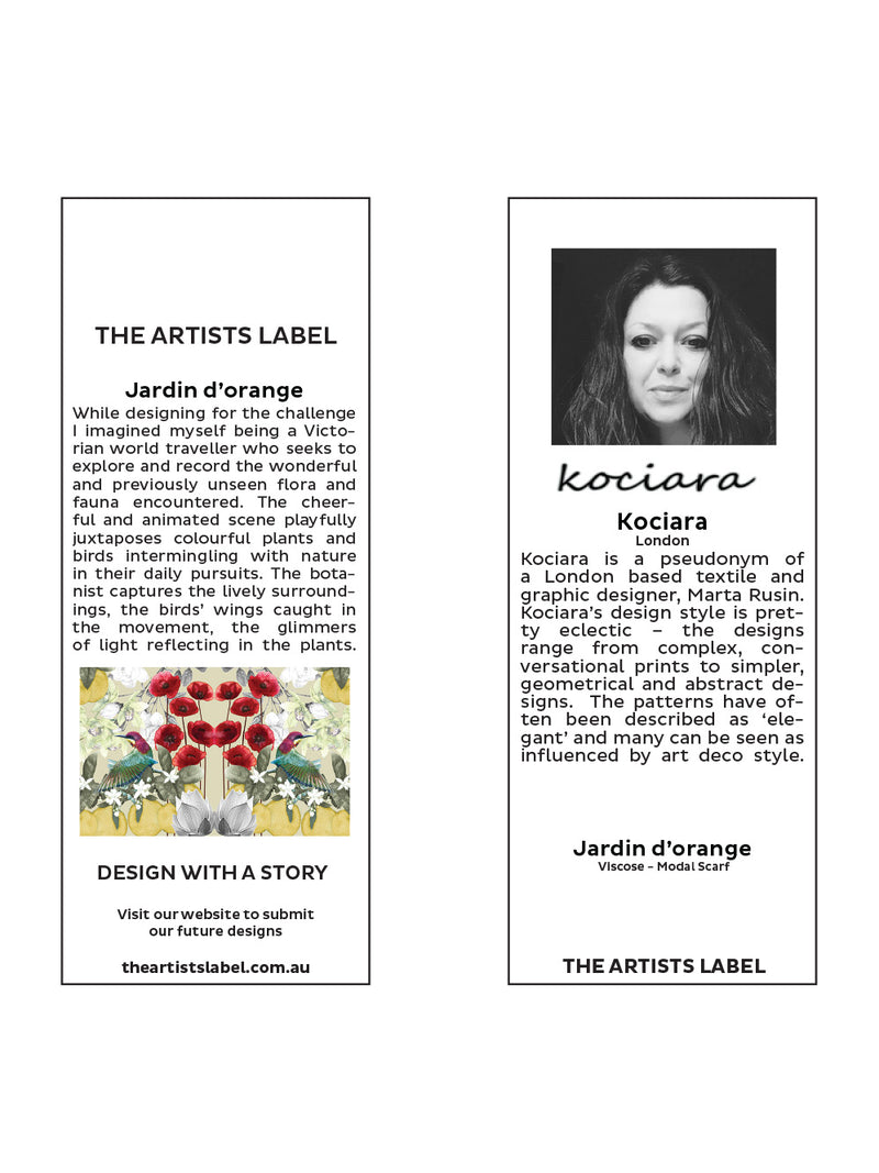 THE ARTISTS LABEL JARDIN D'ORANGE SCARF