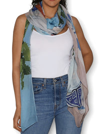 THE ARTISTS LABEL SUMMER DAYS & SWEET MEMORIES SILK SCARF