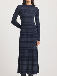 TOORALLIE GRADIENT STRIPE DRESS