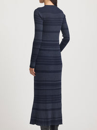 TOORALLIE GRADIENT STRIPE DRESS