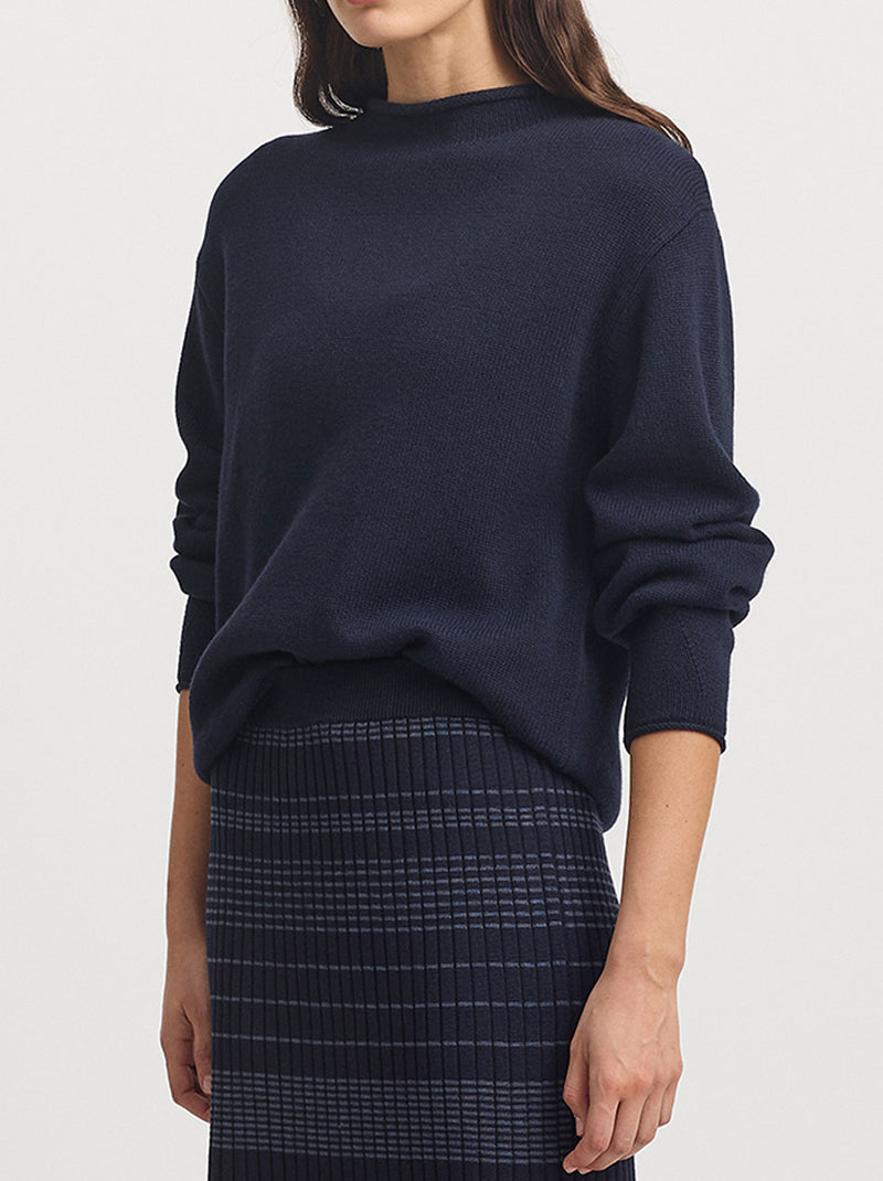 TOORALLIE RELAXED MOCK NECK