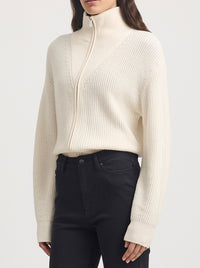 TOORALLIE ZIP THROUGH RIB KNIT