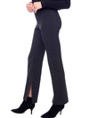 UP! PINCHECK PALERMO SIDE SLIT FULL-LENGTH PANT